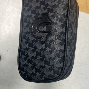 Stylish Black Patterned Men's Toiletry Bag